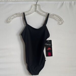 Kids Black leotard with adjustable straps